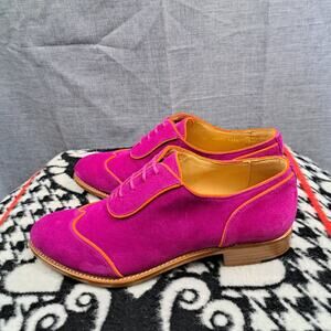 The Office of Angela Scott Mr. Evans Wingtip Oxford Fuchsia US Size 10 (40 Euro)